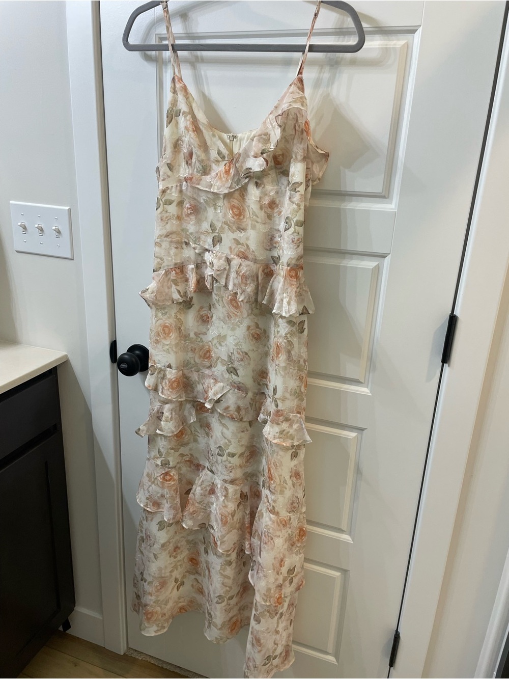 Cream Floral Dress